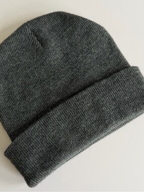 American Apparel charcoal Gray Beanie Tuque Made in USA Knit Hat New
